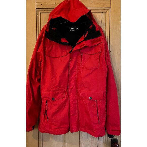 Six Eight Six Mens 686 Smarty Command Snowboarding Jacket Size Medium Red FA EXC - Picture 1 of 12